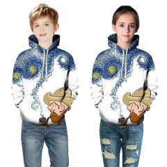Hot sale High quality christmas kids wholesale custom Sublimation print logo hoodie over size long sleeve hoodie