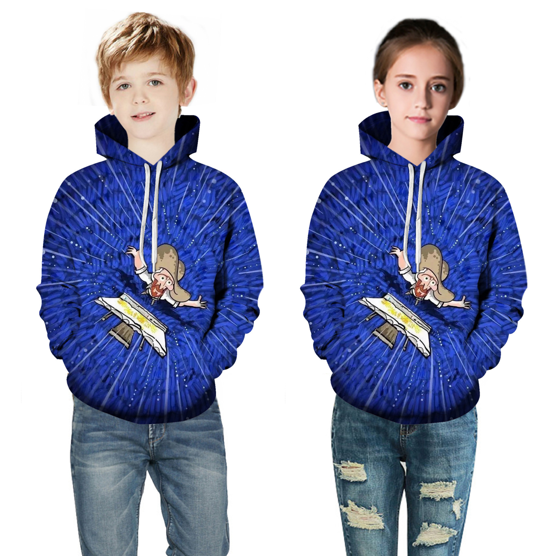 Hot sale High quality christmas kids wholesale custom Sublimation print logo hoodie over size long sleeve hoodie