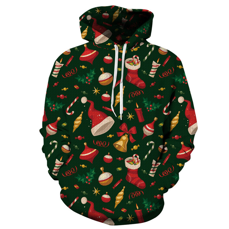 Hot sale winter christmas Mens wholesale custom Sublimation print logo hoodie over size long sleeve hoodie