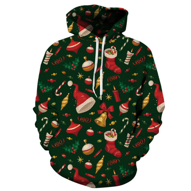 Hot sale winter christmas Mens wholesale custom Sublimation print logo hoodie over size long sleeve hoodie