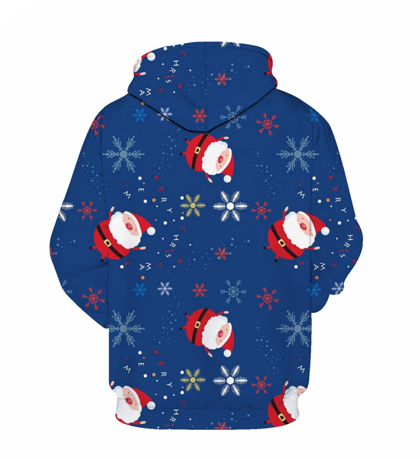 Fashion kids Merry christmas wholesale custom Sublimation print logo hoodie over size long sleeve hoodie