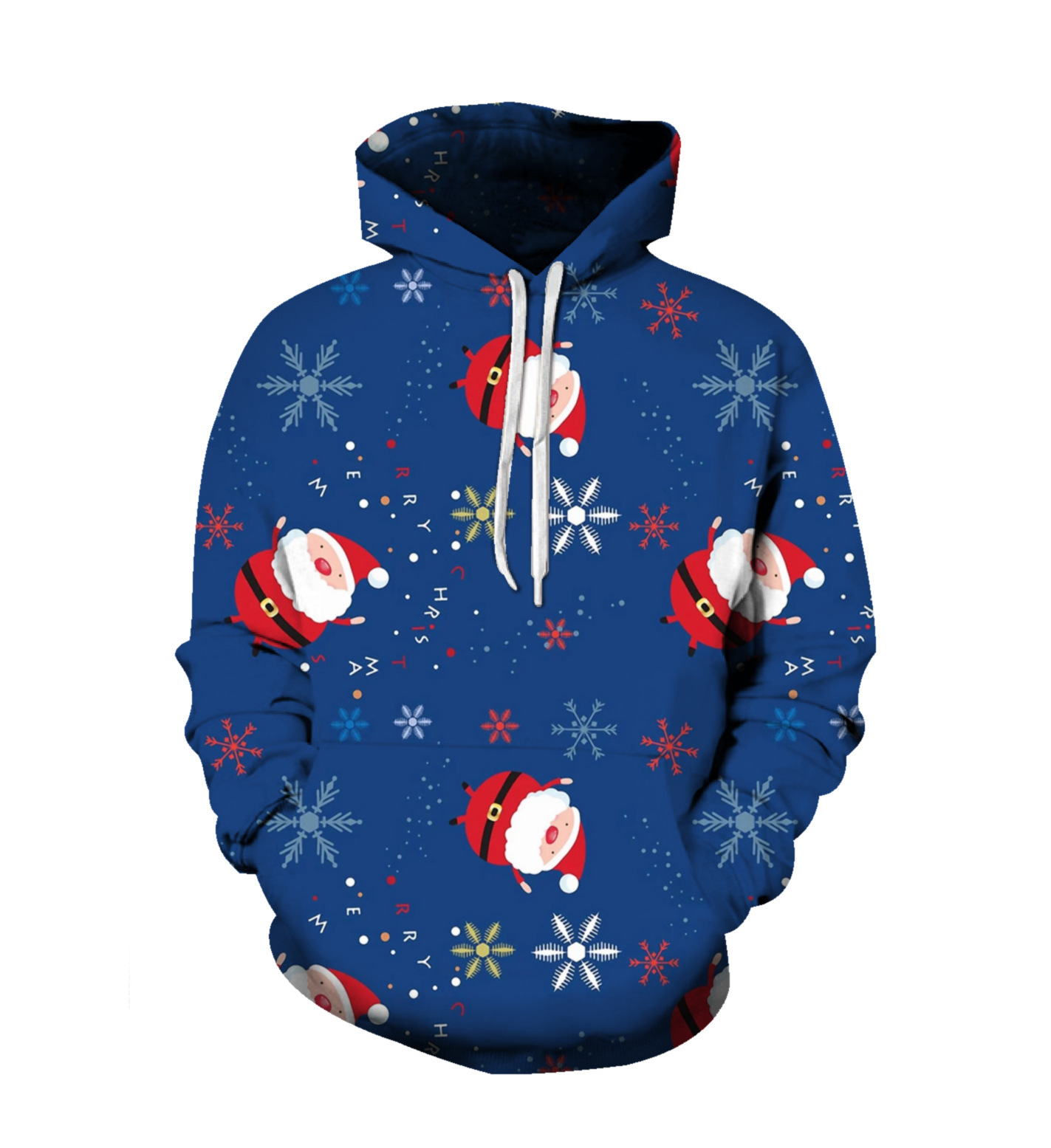 Fashion kids Merry christmas wholesale custom Sublimation print logo hoodie over size long sleeve hoodie