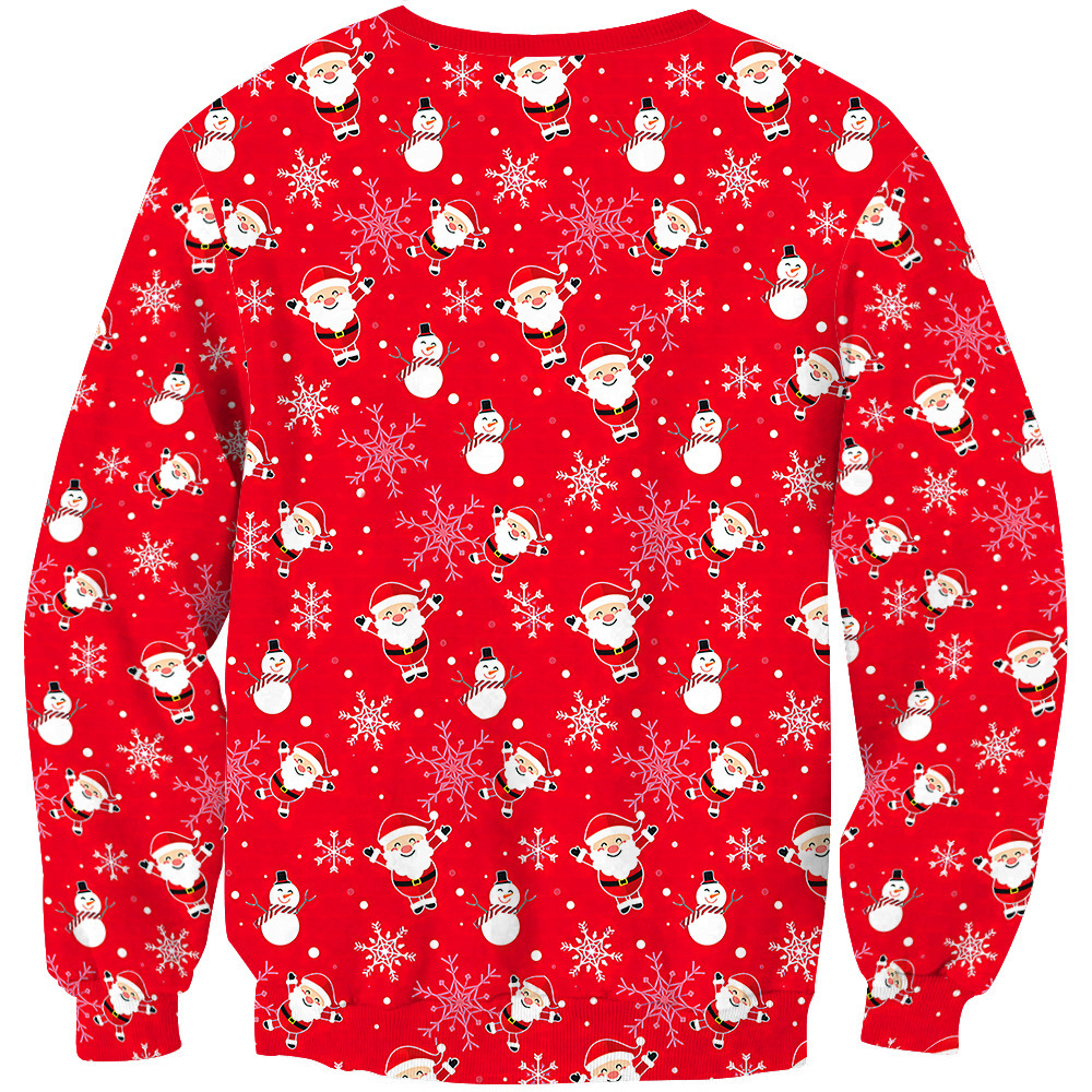 Lovely christmas printed unisex crewneck pullover blank plain sweatshirts men women oversize sweatshirts