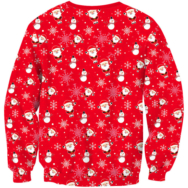 Lovely christmas printed unisex crewneck pullover blank plain sweatshirts men women oversize sweatshirts