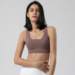 Wholesale Custom Logo High Quality Impact Ladies Seamless Sexy Bra Fitness Wear Set Adjustable Yoga Gym Top Womens Sports Bra