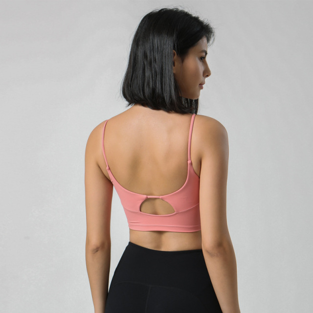 Dispatch Nudity Fashion Green Cross Backless Comfortable Active Women Gym Apparel Sports Bra Yoga