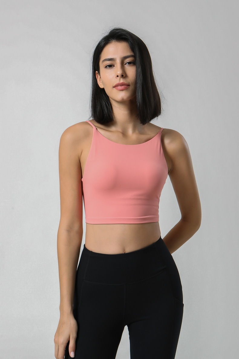 Dispatch Nudity Fashion Green Cross Backless Comfortable Active Women Gym Apparel Sports Bra Yoga