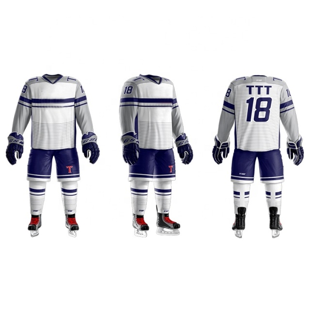 Custom made logo sublimation printing ice hockey jersey uniform wear factory supply