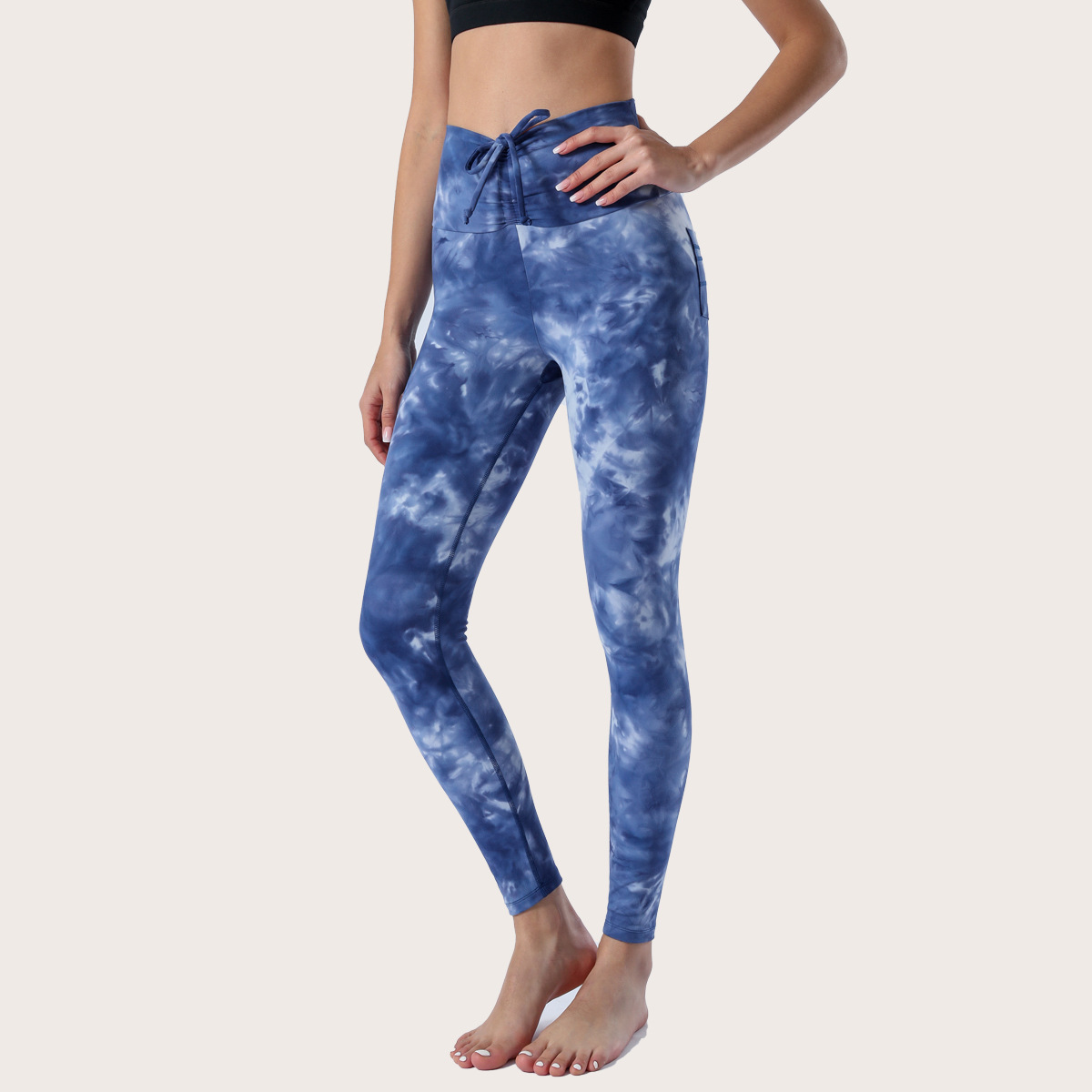 Fashion Yoga Wear Tie Dye Leggings Women Slim Fitness High Waist Elastic Workout Leggings Gym Sport Running Pants
