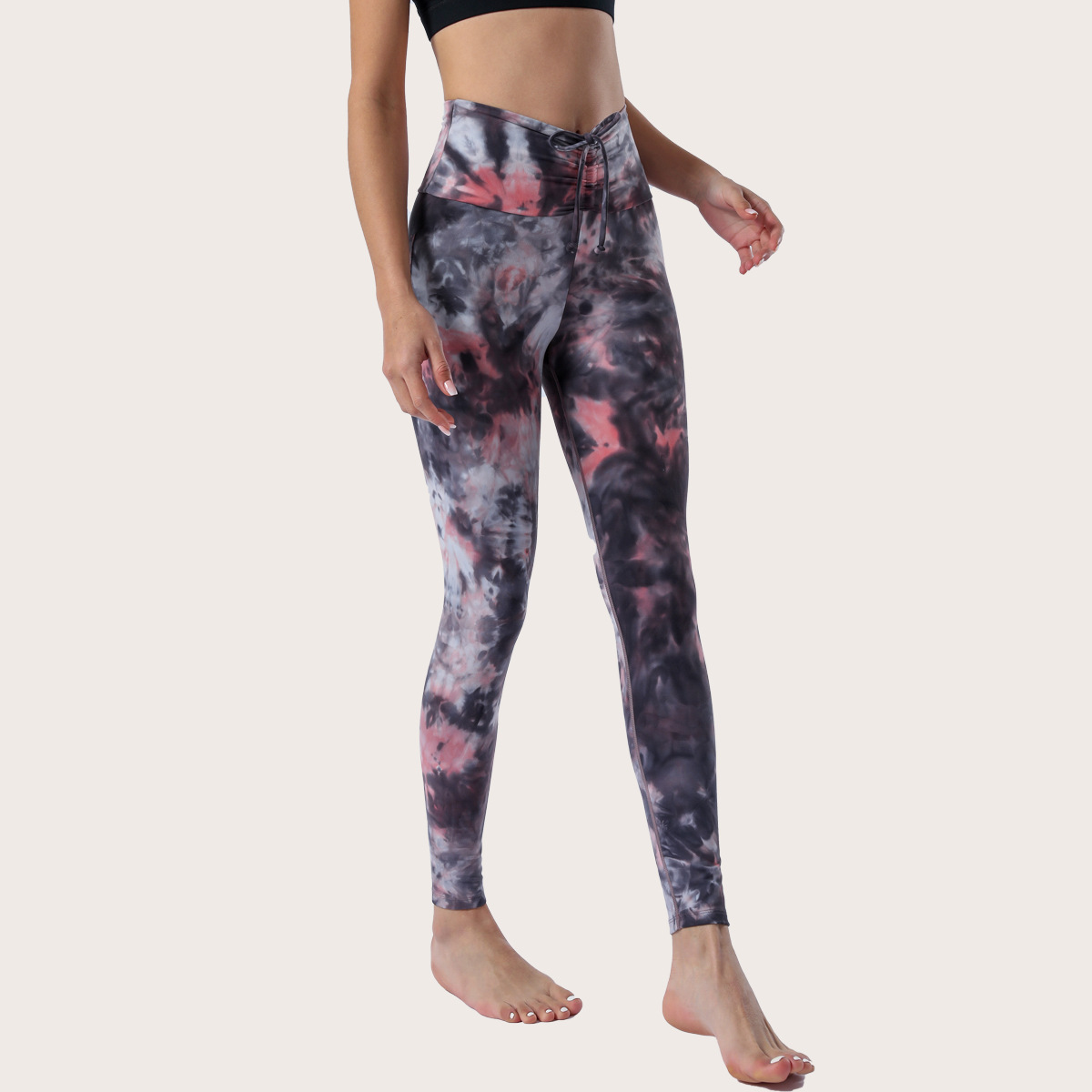 Fashion Yoga Wear Tie Dye Leggings Women Slim Fitness High Waist Elastic Workout Leggings Gym Sport Running Pants