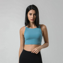 Dispatch Nudity Fashion Green Cross Backless Comfortable Active Women Gym Apparel Sports Bra Yoga