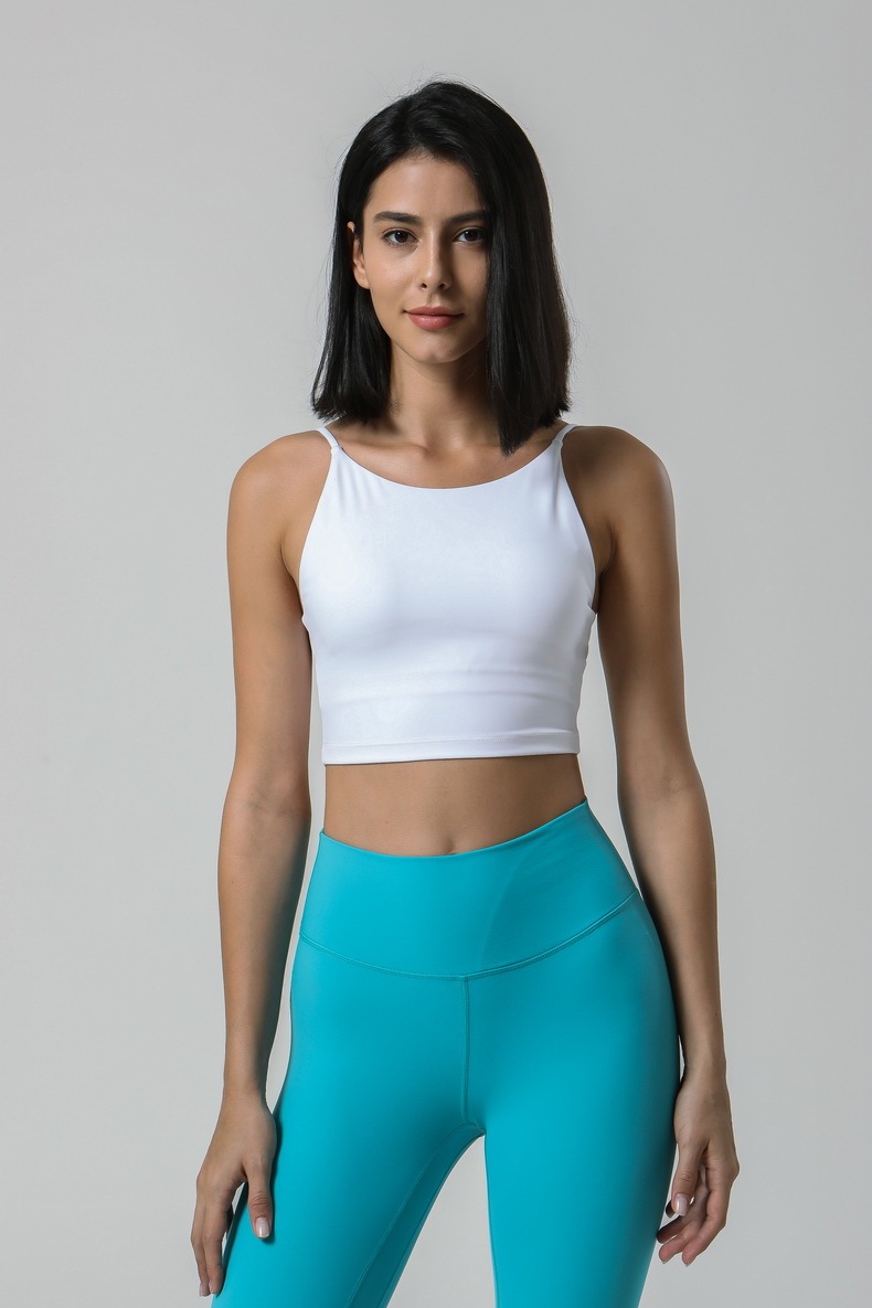 Dispatch Nudity Fashion Green Cross Backless Comfortable Active Women Gym Apparel Sports Bra Yoga
