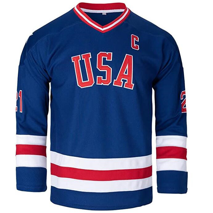 USA pro ice hockey team jersey tackle twill embroidery made custom logo names numbers for school and clubs