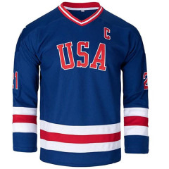 USA pro ice hockey team jersey tackle twill embroidery made custom logo names numbers for school and clubs
