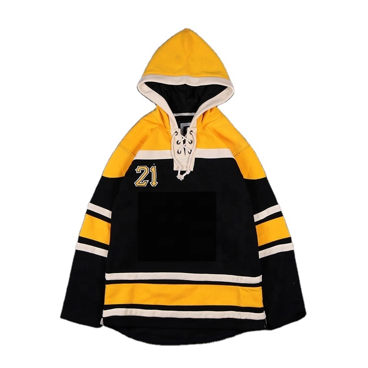 Winter ice hockey jersey hoodie customized sizes colors and logos supplier