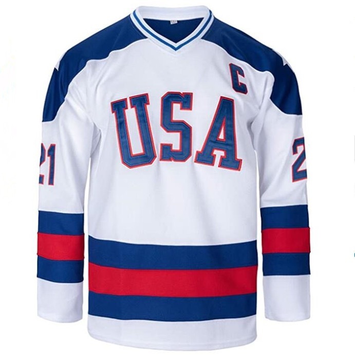 USA pro ice hockey team jersey tackle twill embroidery made custom logo names numbers for school and clubs