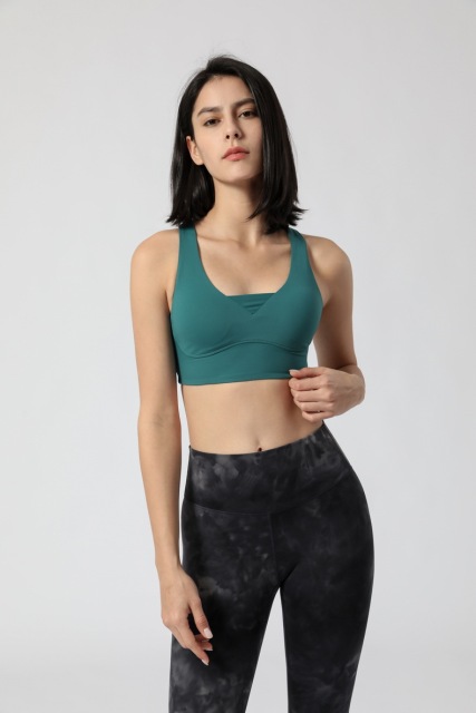 Wholesale Custom Logo High Quality Impact Ladies Seamless Sexy Bra Fitness Wear Set Adjustable Yoga Gym Top Womens Sports Bra