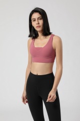 Wholesale Custom Logo High Quality Impact Ladies Seamless Sexy Bra Fitness Wear Set Adjustable Yoga Gym Top Womens Sports Bra