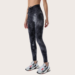 Fashion Yoga Wear Tie Dye Leggings Women Slim Fitness High Waist Elastic Workout Leggings Gym Sport Running Pants