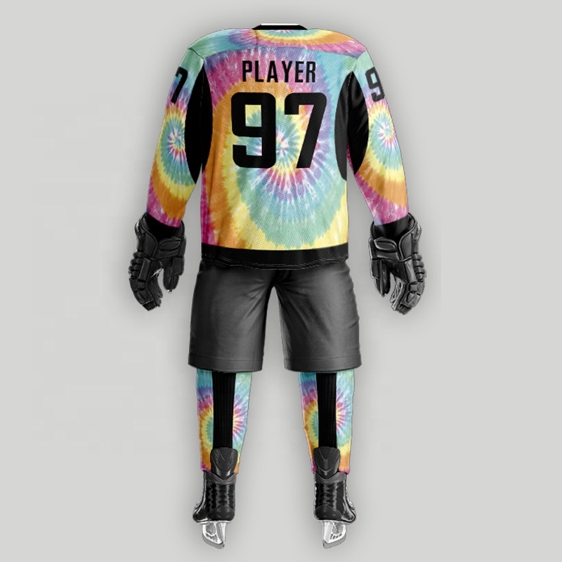 Sublimated Printing Embroidery Ice Hockey Team Jerseys - Custom Ice Hockey Uniforms, Made in China