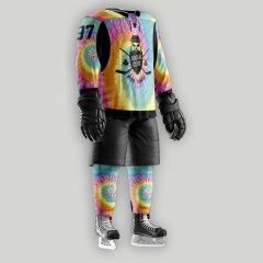 Sublimated Printing Embroidery Ice Hockey Team Jerseys - Custom Ice Hockey Uniforms, Made in China