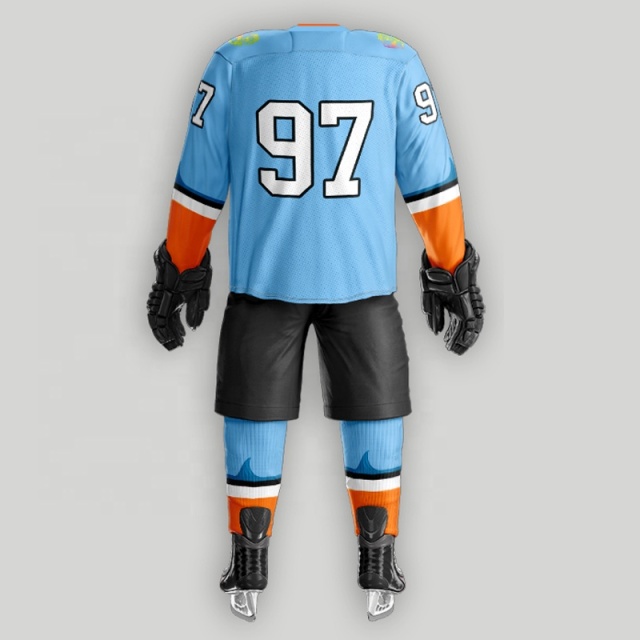 Sublimated Printing Embroidery Ice Hockey Team Jerseys - Custom Ice Hockey Uniforms, Made in China