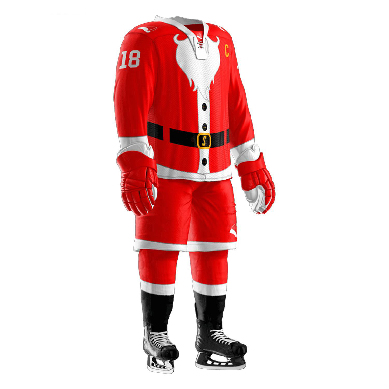 christmas santa claus design ice hockey jersey for usa and canada team players training hockey jersey