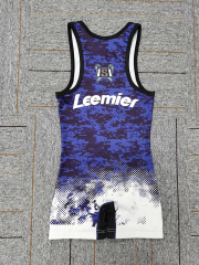 Leemier full printing sublimated wrestling singlet custom for men wrestlers