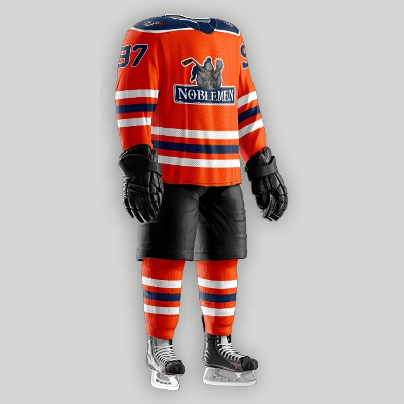 USA sublimation printing custom team ice hockey jerseys youth adult goalie cut men