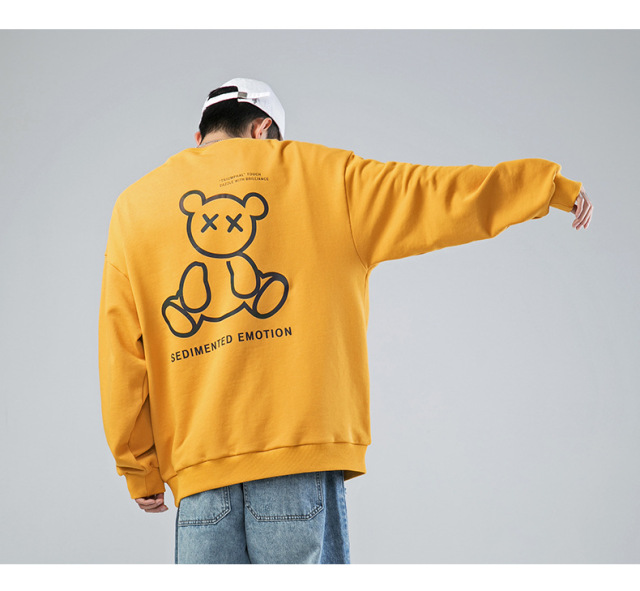 Men's Printing Street Wear Breathable 100% Cotton Hoodies Sweatshirt