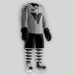 Sublimated Printing Embroidery Ice Hockey Team Jerseys - Custom Ice Hockey Uniforms, Made in China