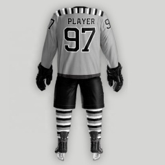 Sublimated Printing Embroidery Ice Hockey Team Jerseys - Custom Ice Hockey Uniforms, Made in China