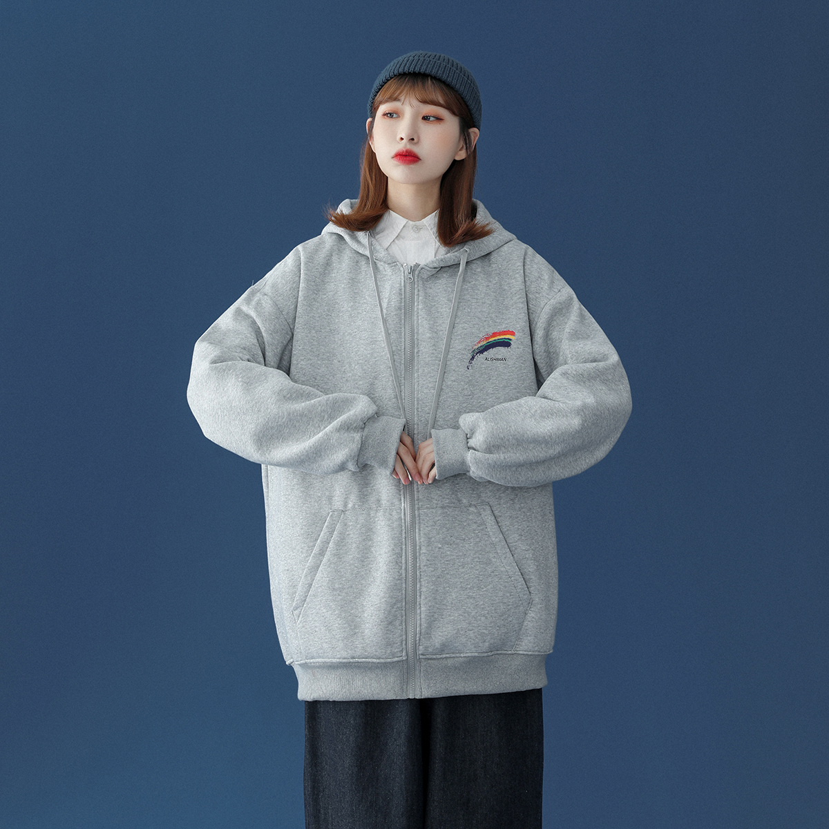 Factory direct custom cheap streetwear hoodie oem oversized heavyweight men women full zip hoodie