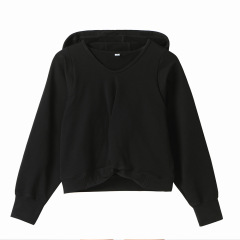 Women gym hoodie crop top and shorts for fitness and yoga in door sports running suit