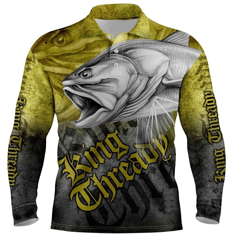 Fully sublimation digital printing customized size and fabric fishing polo shirt