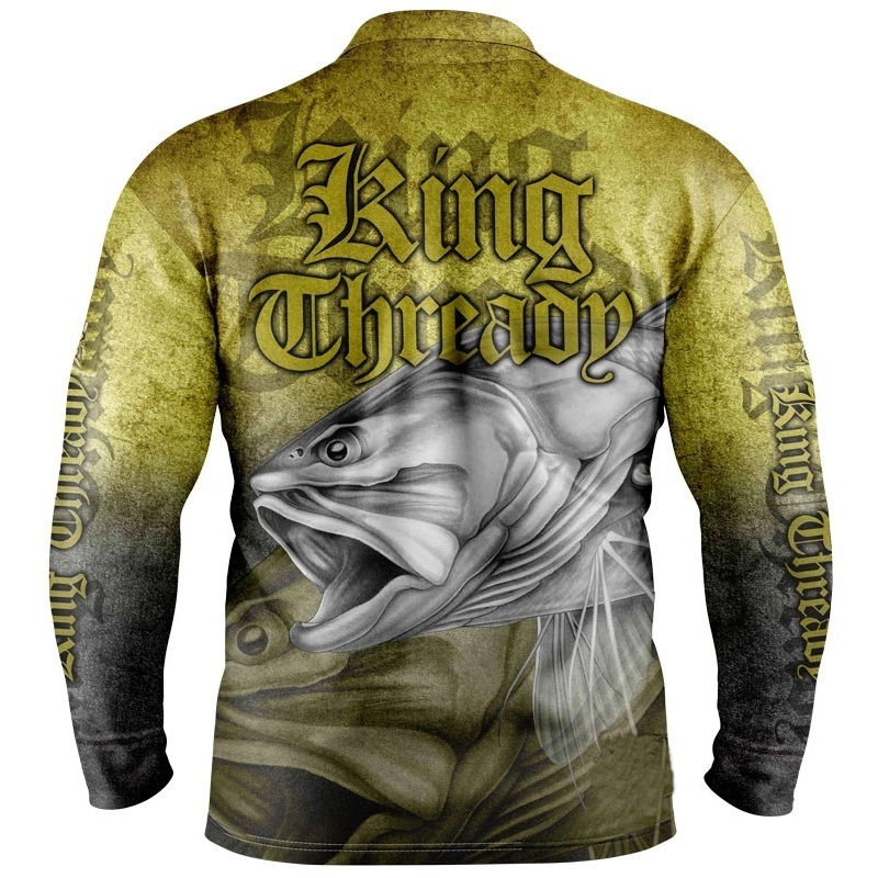 Fully sublimation digital printing customized size and fabric fishing polo shirt
