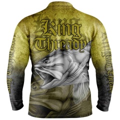 Fully sublimation digital printing customized size and fabric fishing polo shirt