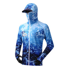 Fishing jersey long sleeve with zipper and hood out door sports fishing jersey