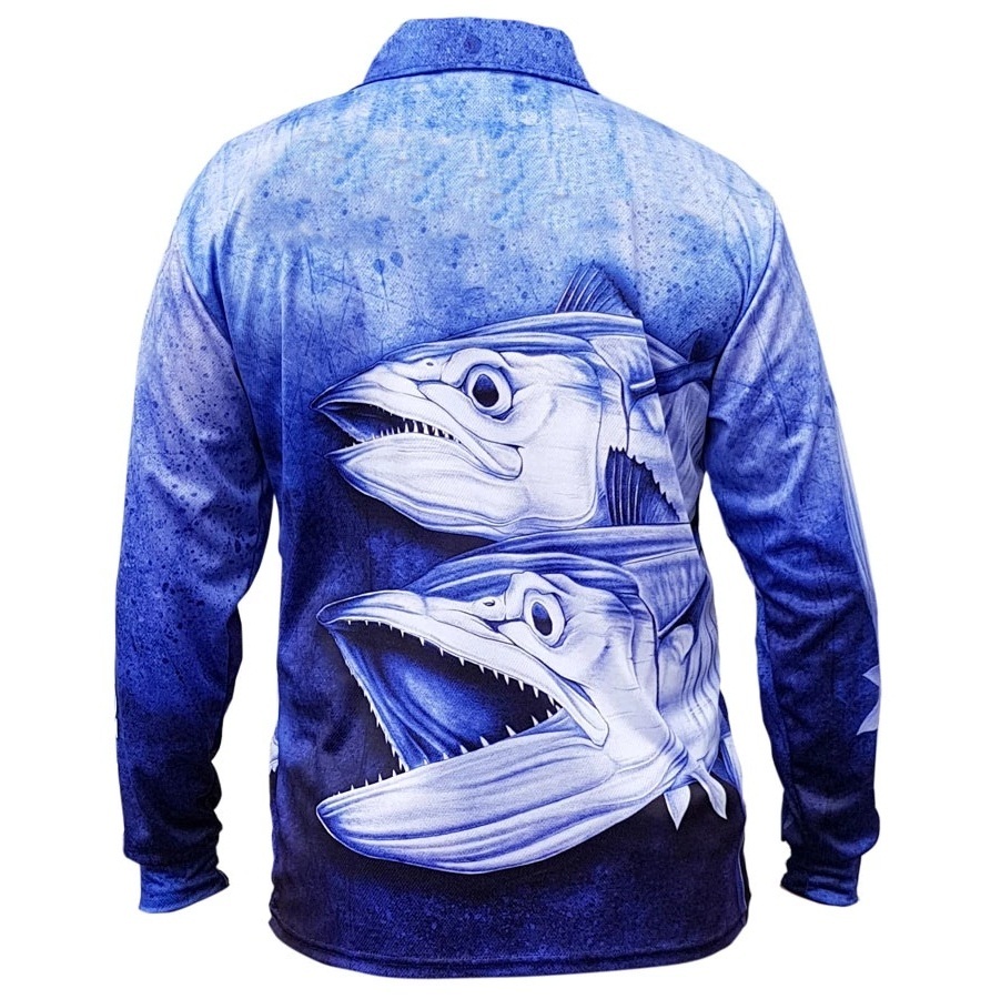 Fully sublimation digital printing customized size and fabric fishing polo shirt