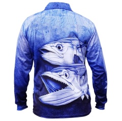 Fully sublimation digital printing customized size and fabric fishing polo shirt