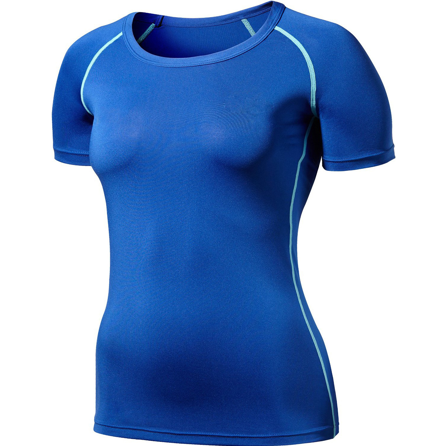Women gym fitness compress t shirt stretchable breathable running t shirt for sports and exercise