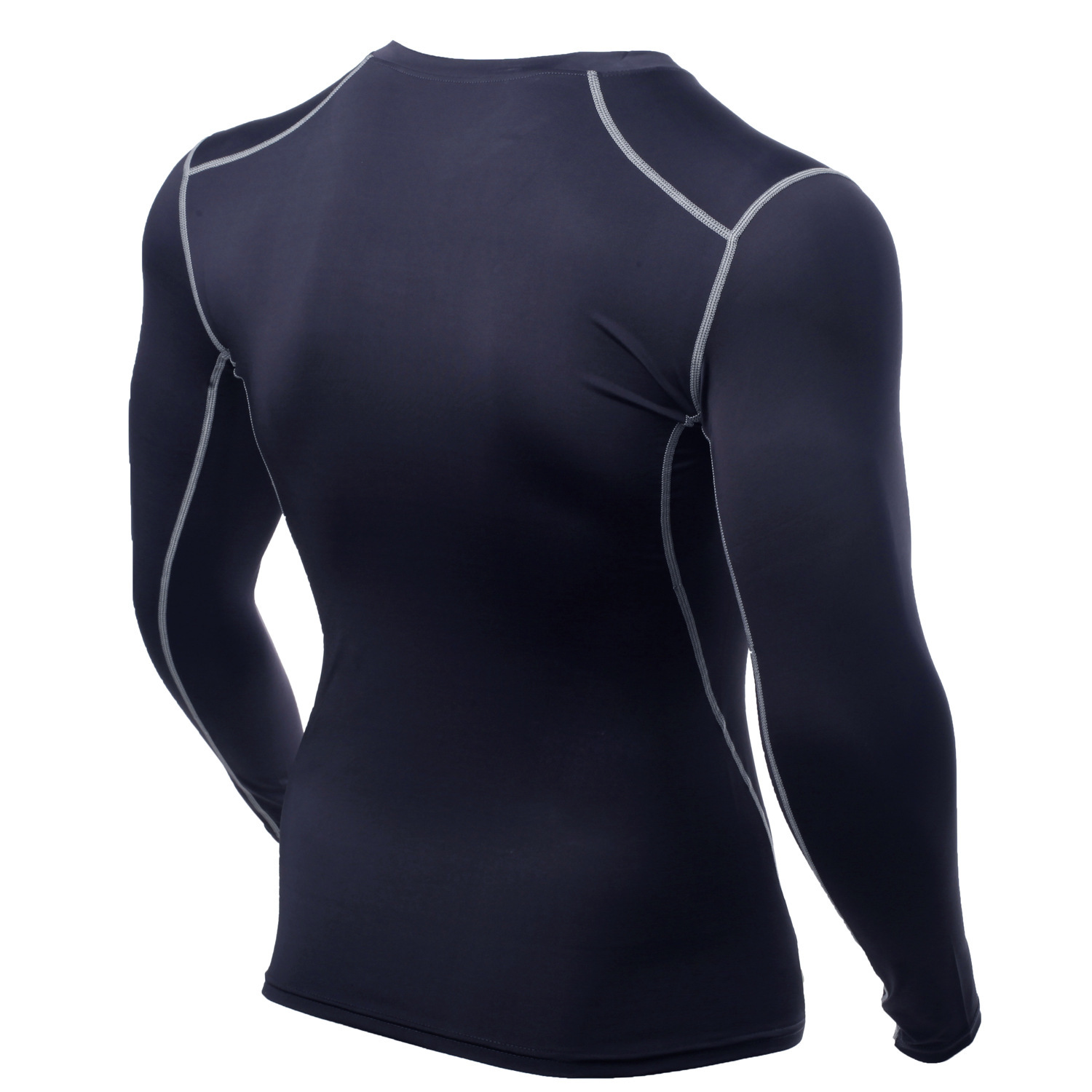 Mens long sleeve compress t shirt rash guards for runing gym fitness quick dry shirt