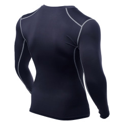 Mens long sleeve compress t shirt rash guards for runing gym fitness quick dry shirt
