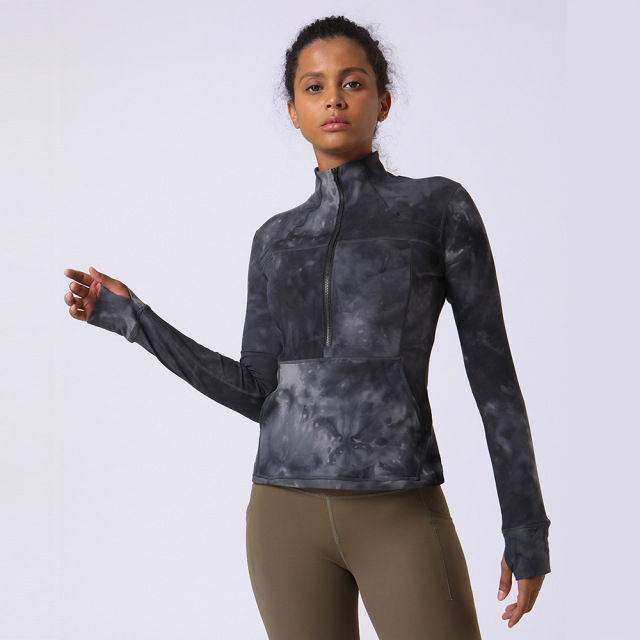 Women gym and yoga exercise zipper jackets sprint and autumn season running sports jacket