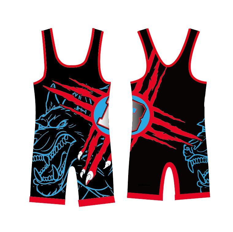 Wrestling singlet with digital sublimation printing for wrestlersa and wrestling clubs