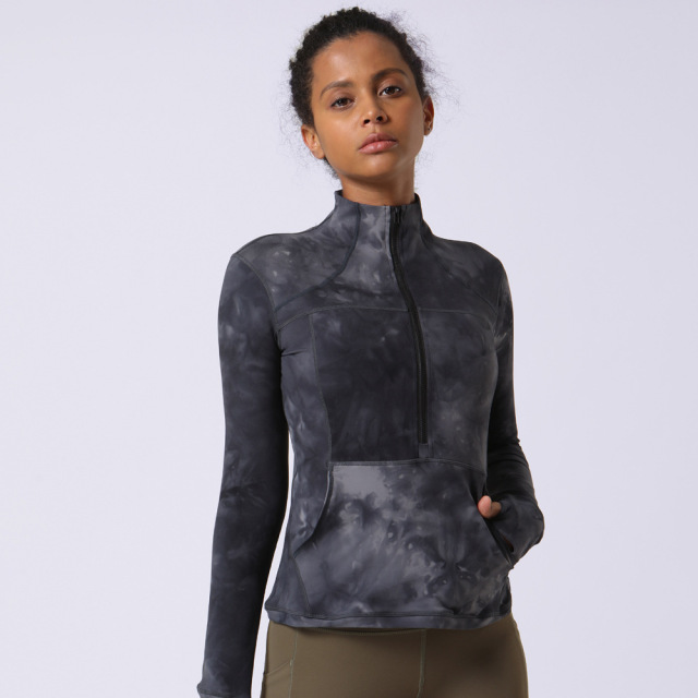 Women gym and yoga exercise zipper jackets sprint and autumn season running sports jacket