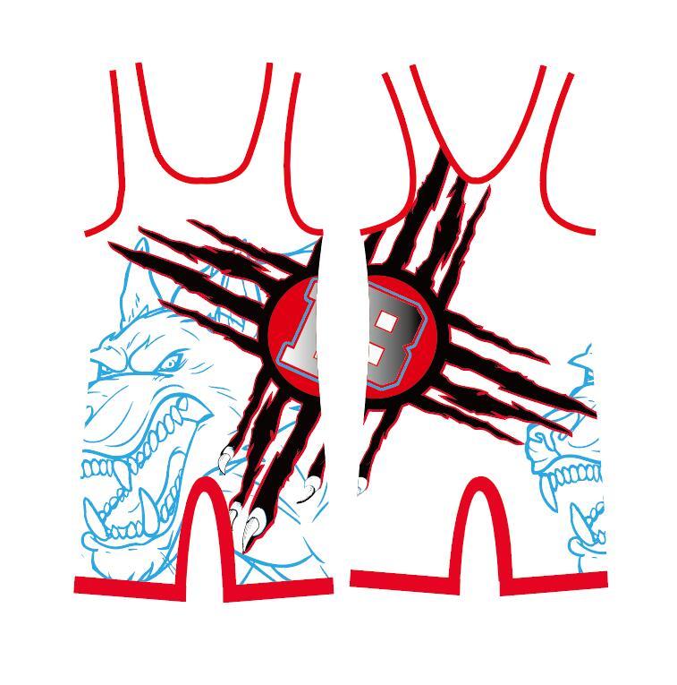 Wrestling singlet with digital sublimation printing for wrestlersa and wrestling clubs