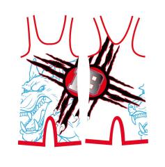 Wrestling singlet with digital sublimation printing for wrestlersa and wrestling clubs