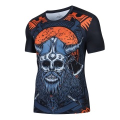 Top quality quick dry compress short sleeve t shirts mma rasguards for men