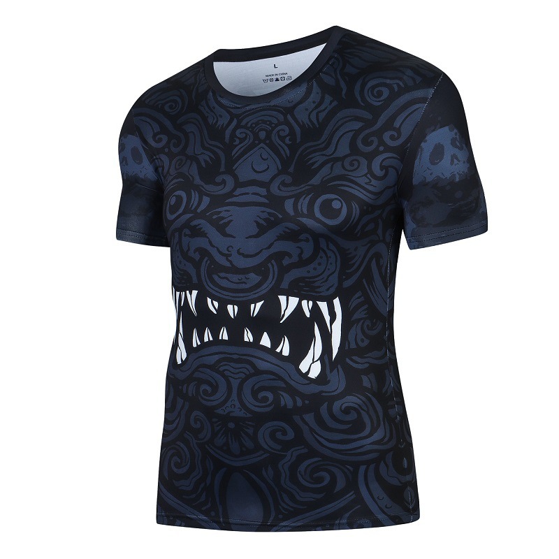Top quality quick dry compress short sleeve t shirts mma rasguards for men